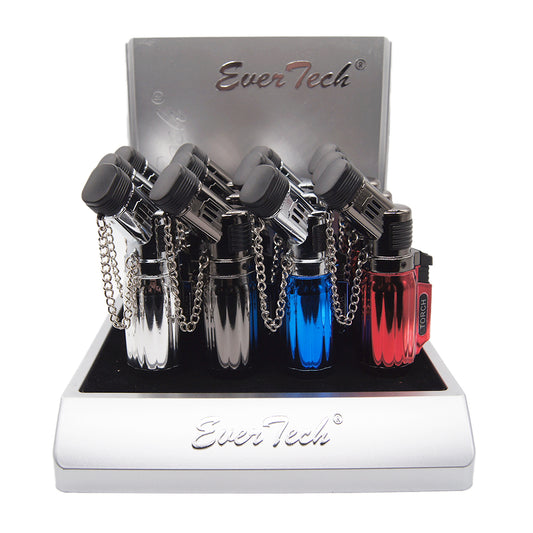 M0344 | Ever Tech Metallic Double Side Torch with Chain Cap