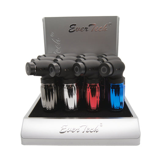 M0345 | Ever Tech Metallic Rounded Quad Side Torch with Cap