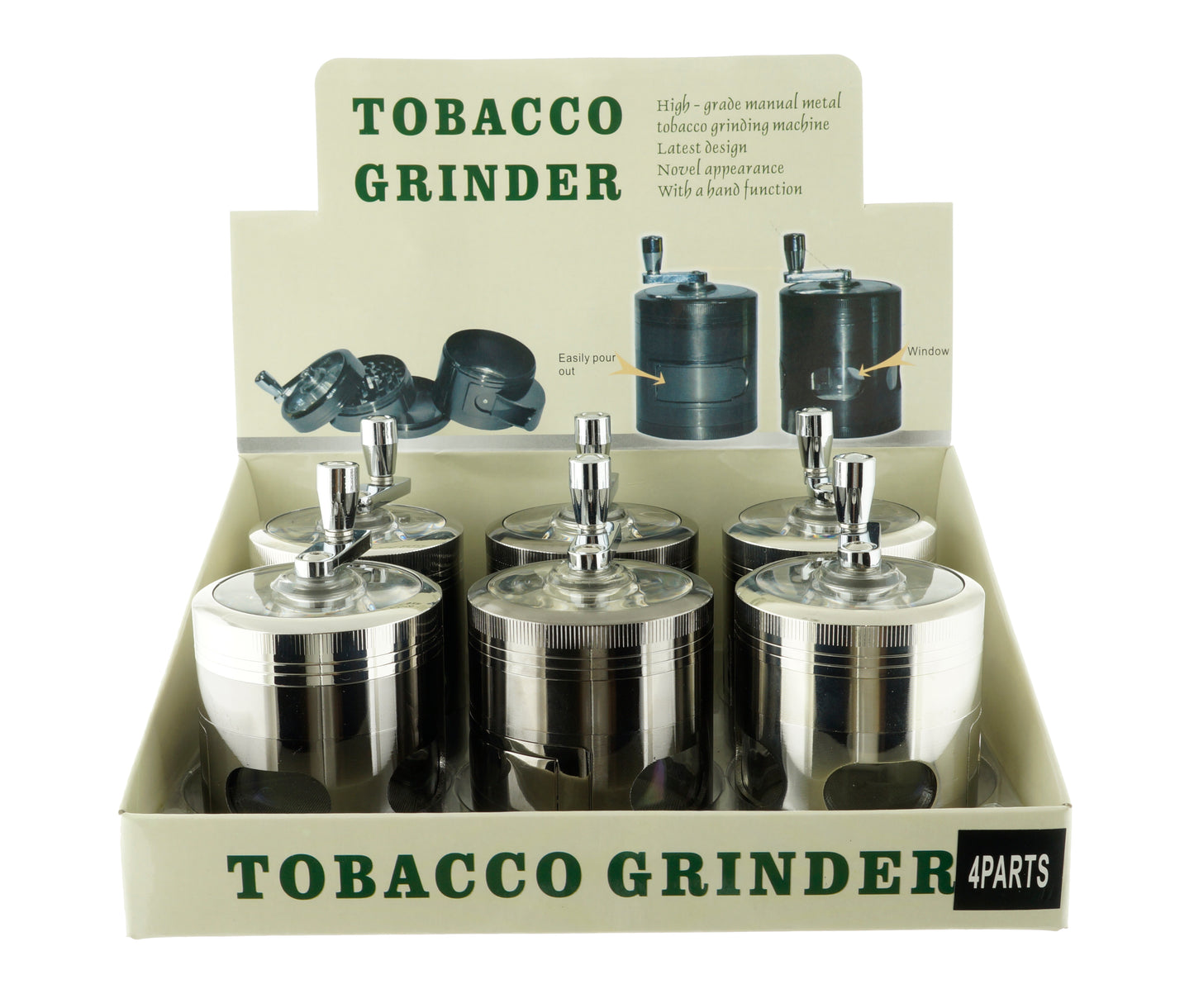 GR120 | Hand-Crank Grinder with Peek Thru Window