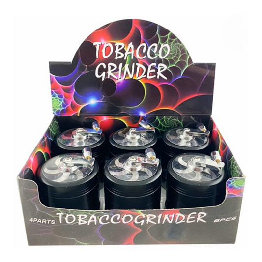 GR213-OPBK | Hand-Crank Grinder with Drawer & Peek-Thru Windows