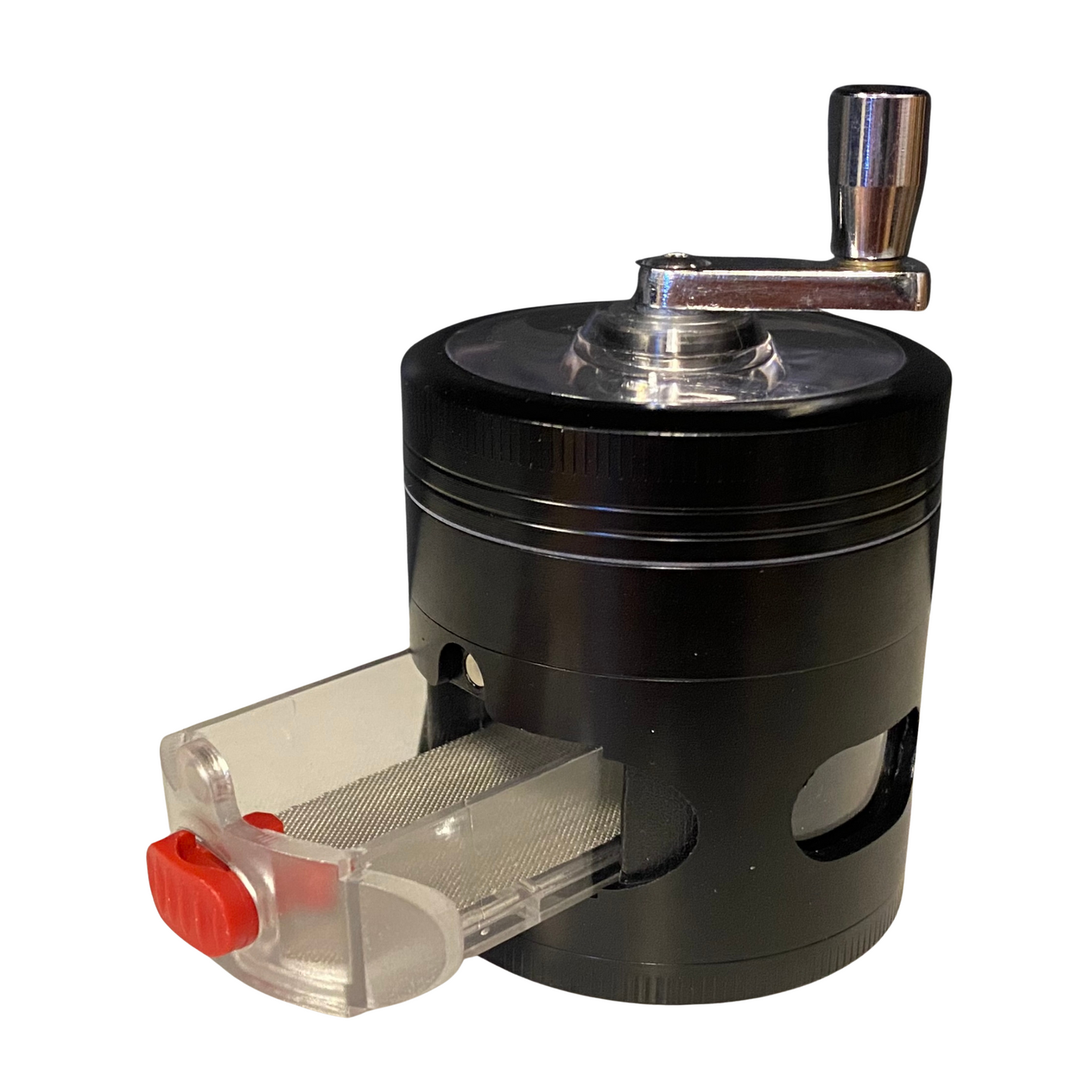 GR213-OPBK | Hand-Crank Grinder with Drawer & Peek-Thru Windows