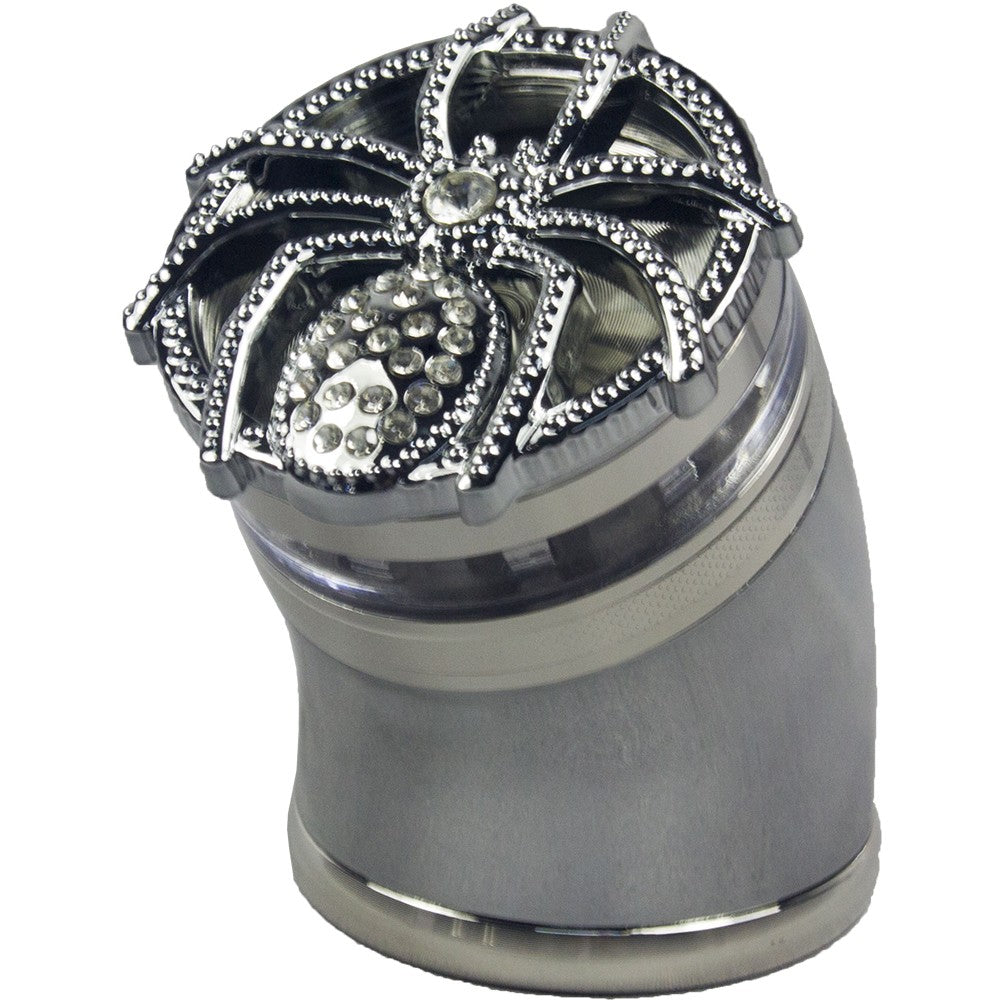 GR322 | Mono-Tone Rhinestone Spider Curved Grinder