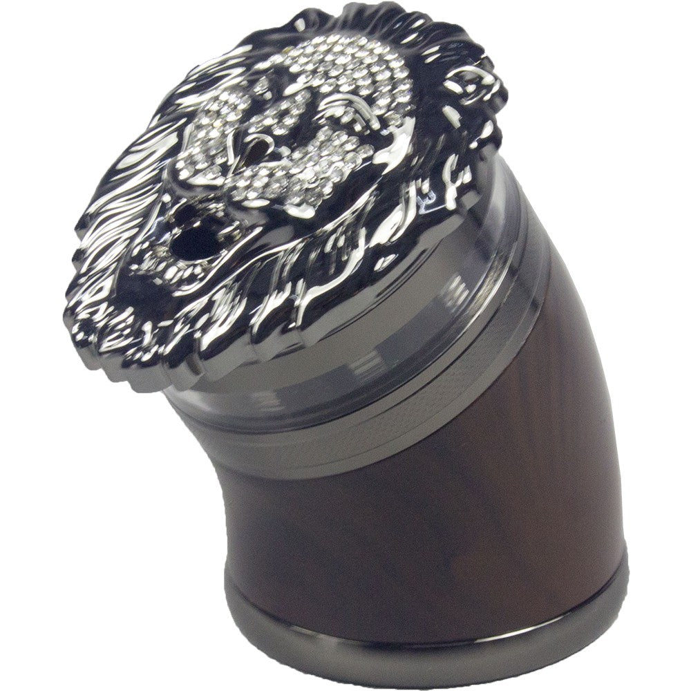 GR328 | Two-Tone Rhinestone Lion Curved Grinder