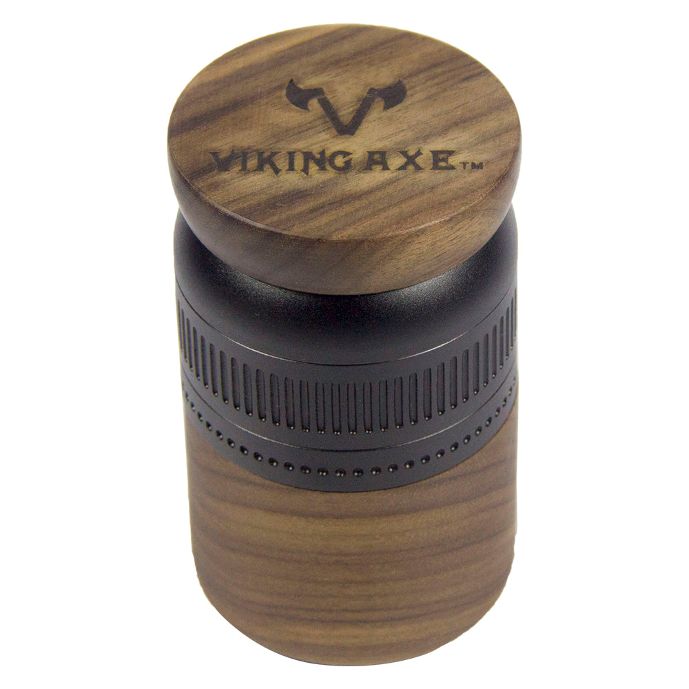 GV039 | Viking Axe Walnut Wood Aluminum Grinder