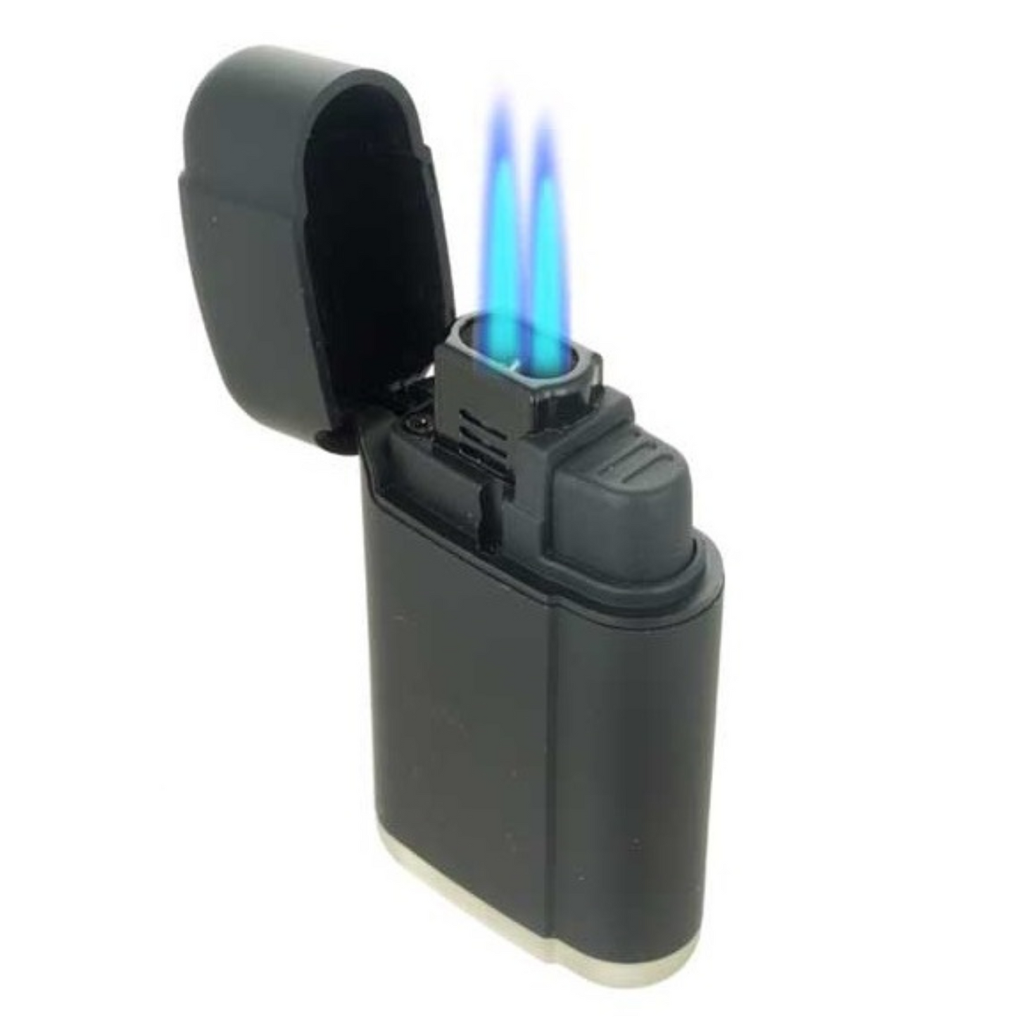 J9454-RB | Victory Rubberized Flip Top Double Torch