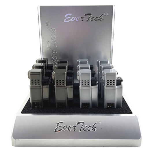 M0332 | Ever Tech Cuboid Quad Pocket Torch with Fuel Window and Punch