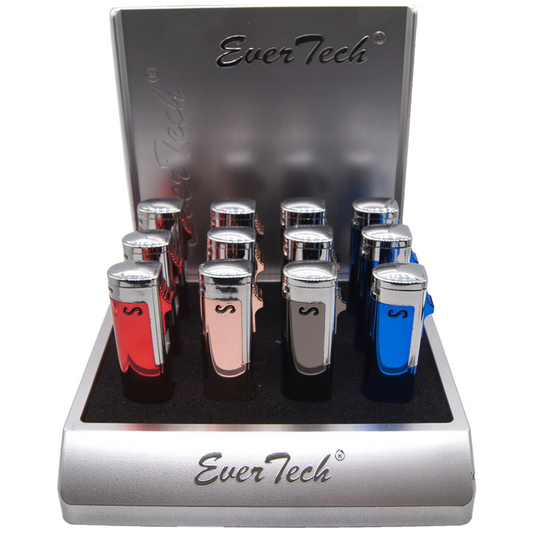 M0376 | Ever Tech Metallic Two-Toned Quad Flame Cigar Torch