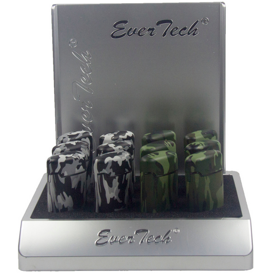 M0397 | Ever Tech Flip Top Triple Torch Cigar Lighter with Cigar Punch