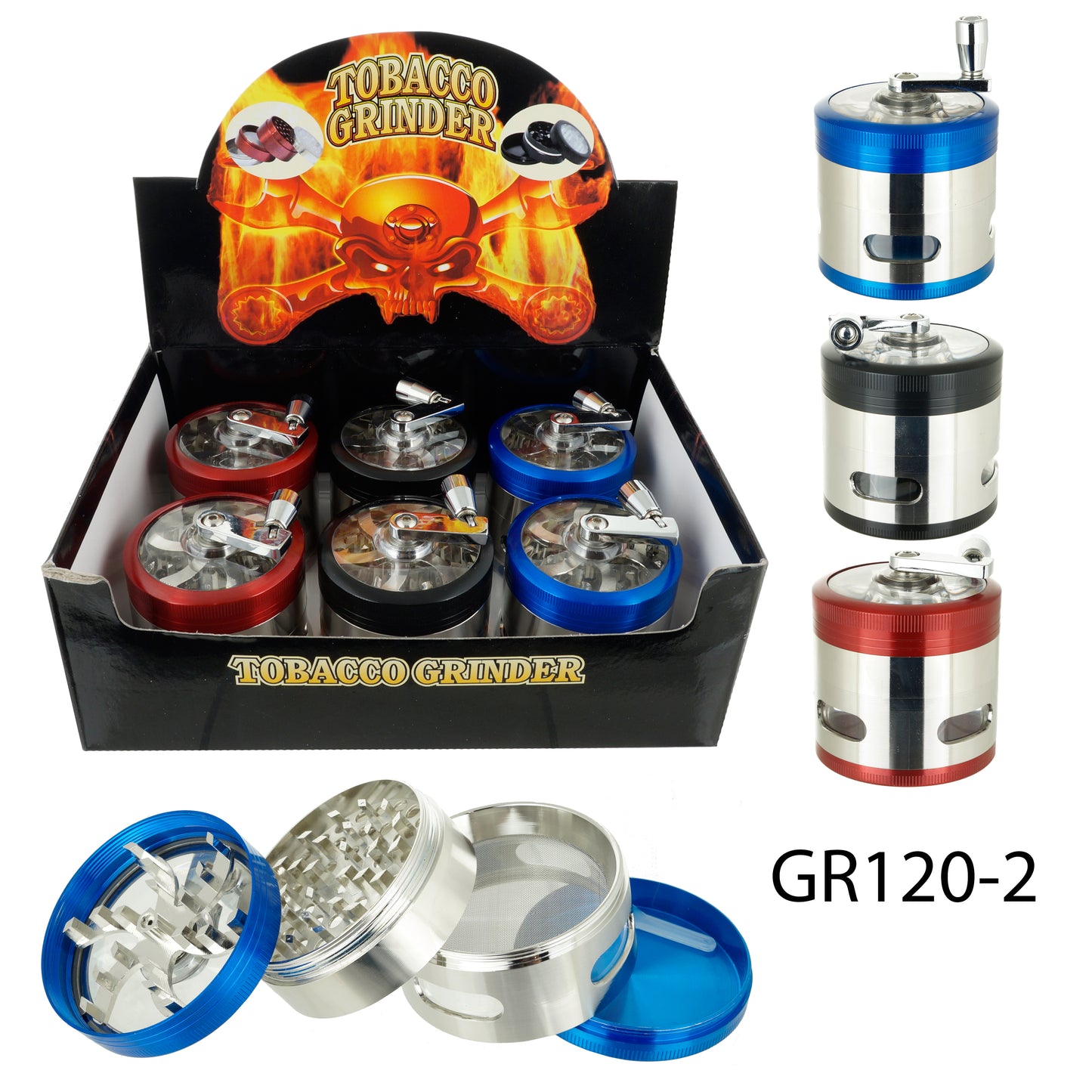 GR120 | Hand-Crank Grinder with Peek Thru Window