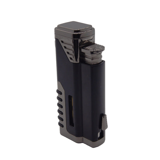 M0355-MIX | Ever Tech Industrial Red Quad Flame Pocket Torch with Cigar Punch