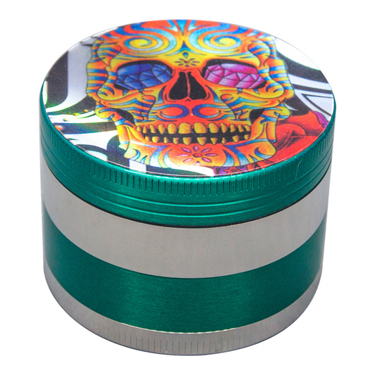 GR204-50CSK | Two-toned Zinc Alloy Candy Skull Grinder