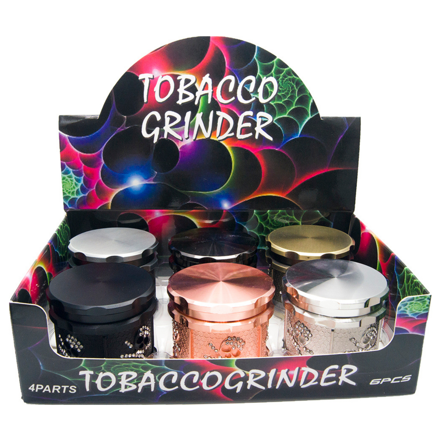 GR210-61 | Rhinestone Spider Skull Grinder