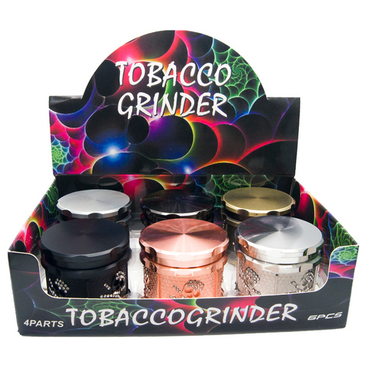 GR210-61 | Rhinestone Spider Skull Grinder