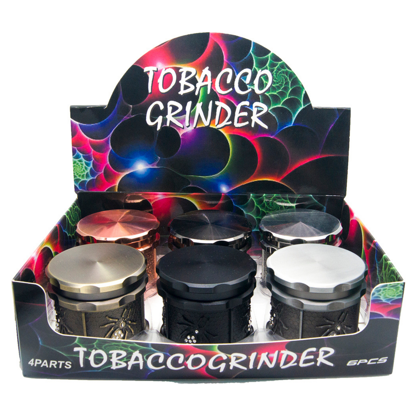 GR210-61 | Rhinestone Spider Skull Grinder