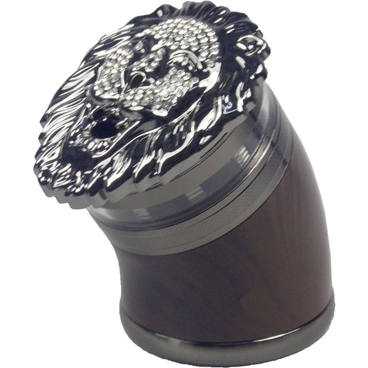 GR328 | Two-Tone Rhinestone Lion Curved Grinder