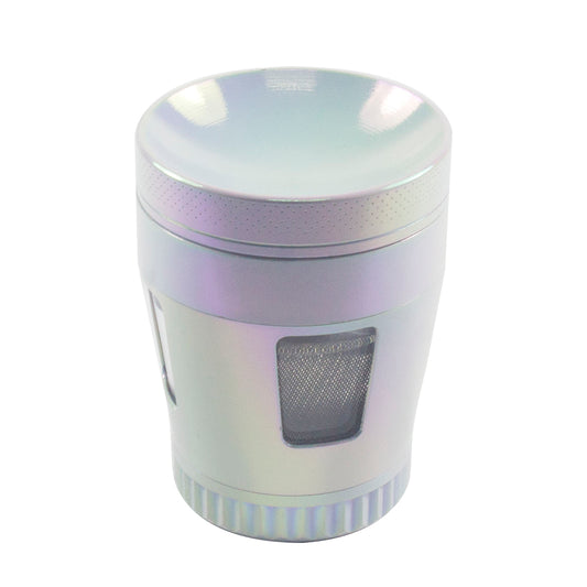 GR331 | Iridescent White Tumbler Grinder with Windows