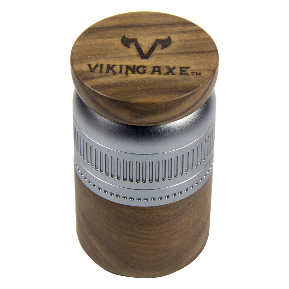 GV039 | Viking Axe Walnut Wood Aluminum Grinder