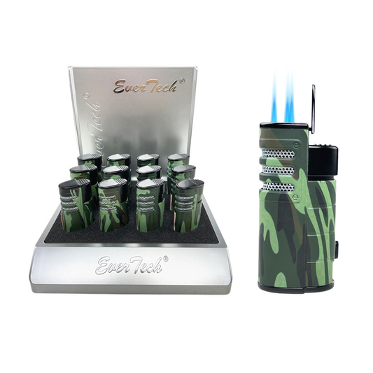 M0304 | Ever Tech Auto-Cap Triple Torch Cigar Lighter
