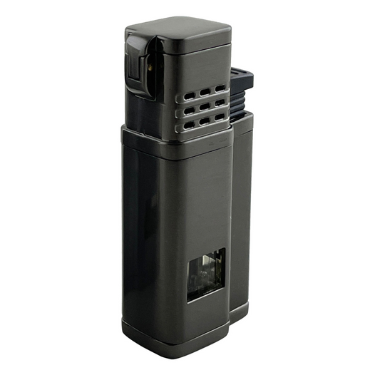 M0332 | Ever Tech Cuboid Quad Pocket Torch with Fuel Window and Punch