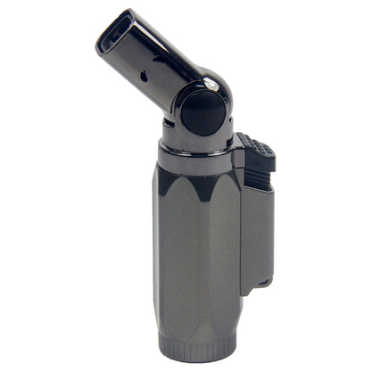 M0343-MT | Ever Tech Metallic Red Quad Flame Cigar Lighter with Adjustable Flame Nozzle
