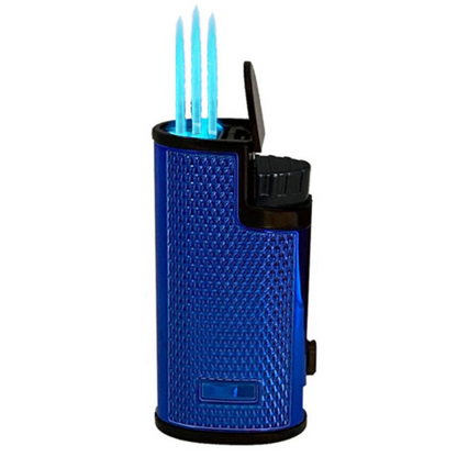 M0365-SH | Ever Tech Metallic Triple Torch Pocket Cigar Lighter with Punch