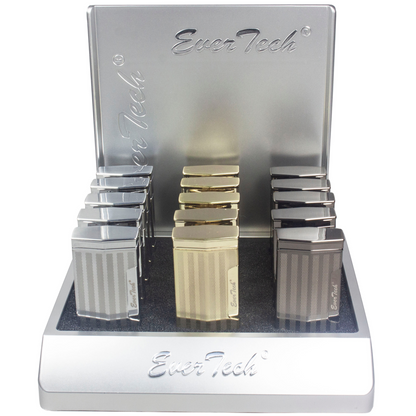 M0412 | Ever Tech Luxury 2-in-1 Quad Flame Cigar Lighter with Cigar Punch