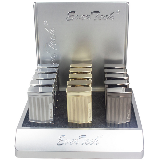M0412 | Ever Tech Luxury 2-in-1 Quad Flame Cigar Lighter with Cigar Punch